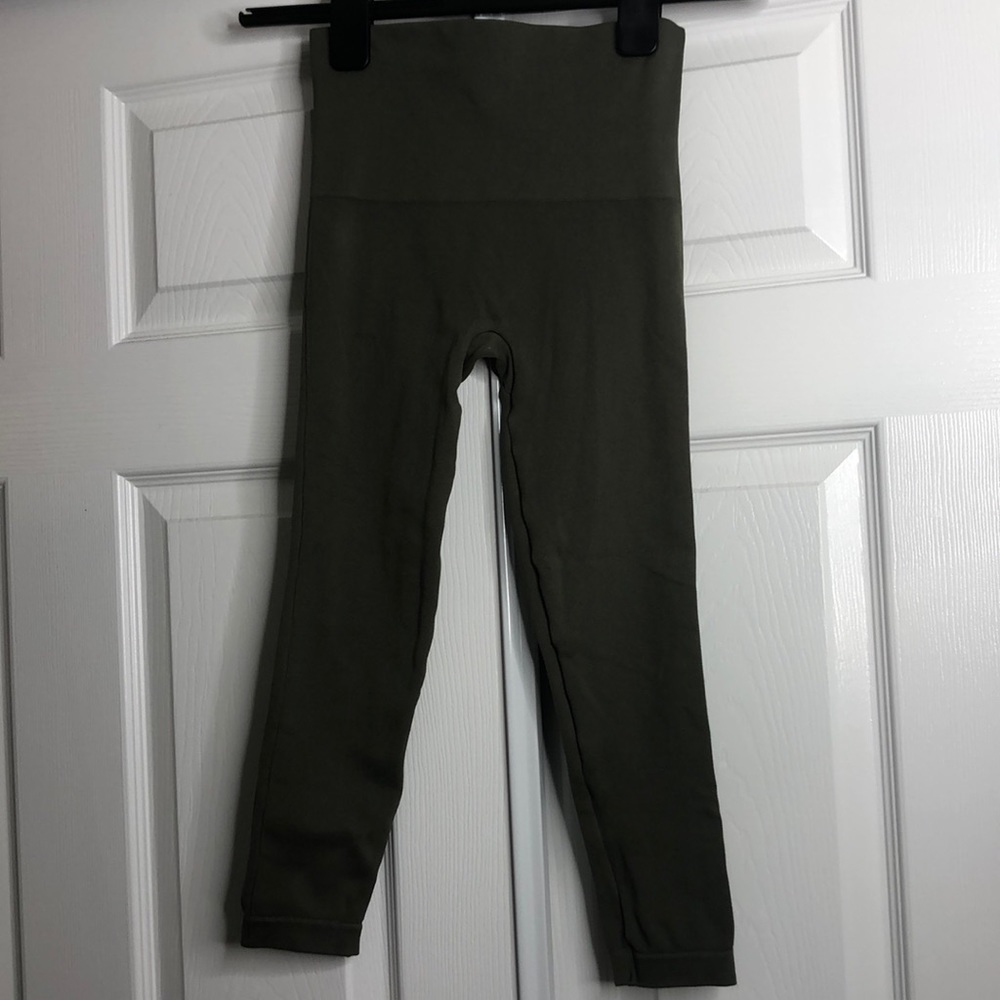 Spanx Leggings Olive Green Tight Leggings Control Top S